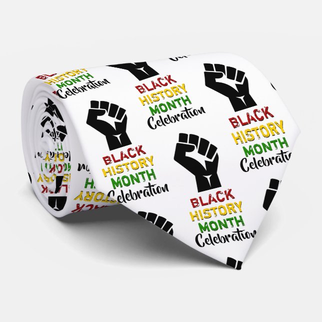 Black History Month Tie (Rolled)