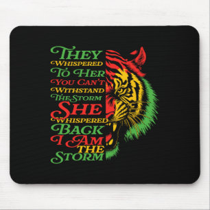Black History Month Tiger African Colourful Afro T Mouse Pad