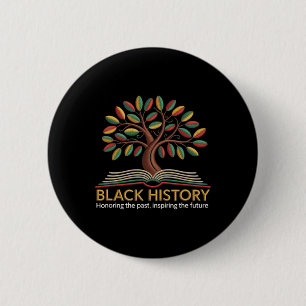 Black History Month Tree Of Knowledge African Amer 6 Cm Round Badge