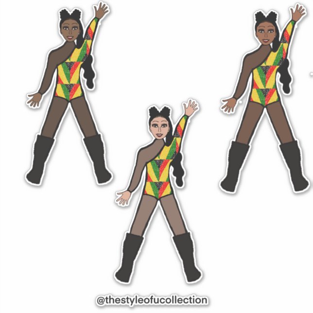 Black History Month Tri Color Dancers (Front)