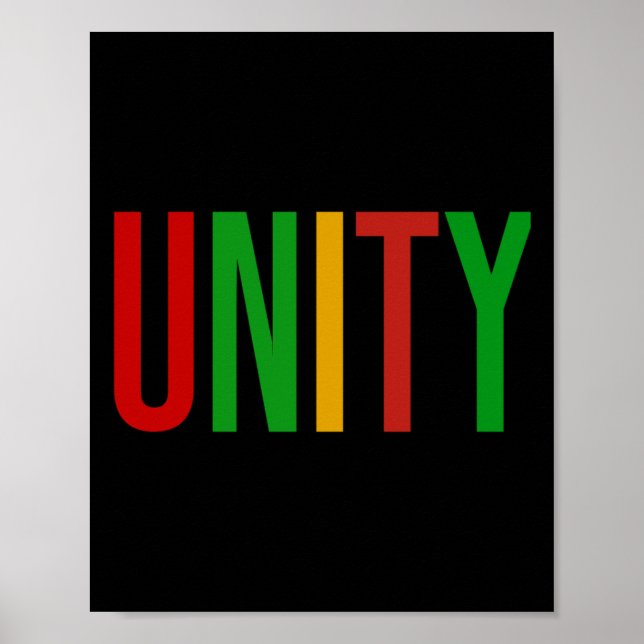 Black History Month Unity Pan African Colours Stic Poster (Front)