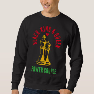 Black History Month VALENTINE King Queen Chess Sweatshirt