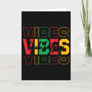 Black History Month Vibes Colorful African America Card