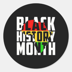 Black History Month Vintage Melanin Pride African Classic Round Sticker