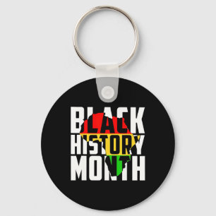 Black History Month Vintage Melanin Pride African Key Ring