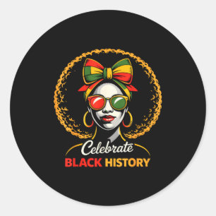 Black history month women black inventors pride classic round sticker
