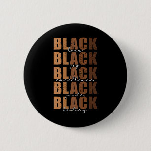 Black History Month Women Black Love Melanin Junet 6 Cm Round Badge