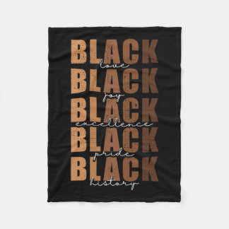 Black History Month Women Black Love Melanin Junet Fleece Blanket