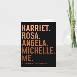 Black history month women leaders excellence rosa card