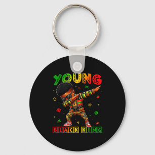 Black History Month Young Black King African Pride Key Ring