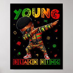 Black History Month Young Black King African Pride Poster