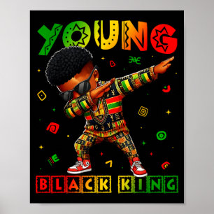 Black History Month Young Black King African Pride Poster