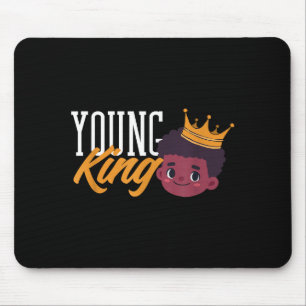 Black History Month Young Black King Boy Mouse Pad