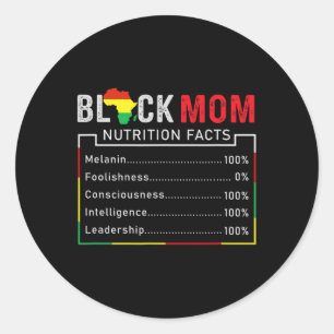 Black History Mothers Day Melanin African American Classic Round Sticker