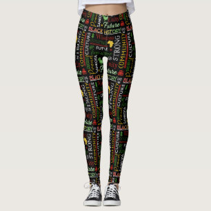 Black History Multi Design Women's Leggings 