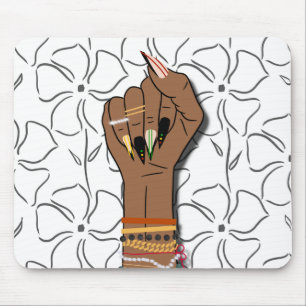 Black History Nail Art Mouse Pad