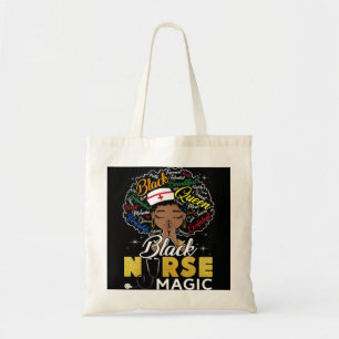 Black History Nurse African American Pride Afro Wo Tote Bag