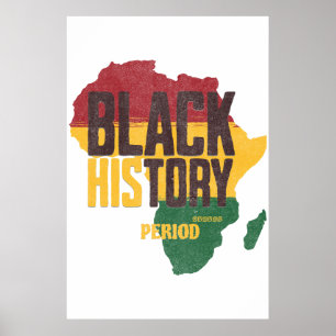 Black History Period Africa Map Teacher Legacy  Poster