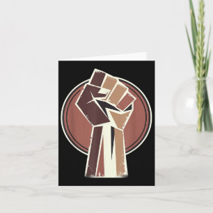 Black History Power Unity Hand Afro Motivation Card