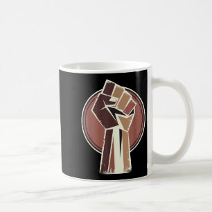 Black History Power Unity Hand Afro Motivation Coffee Mug