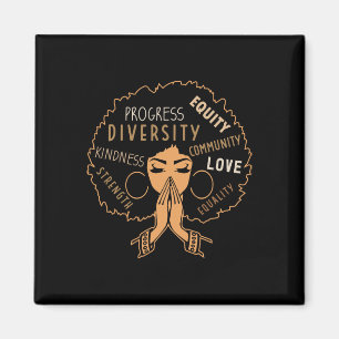 Black History Pride Diversity Equity Melanin Afric Magnet