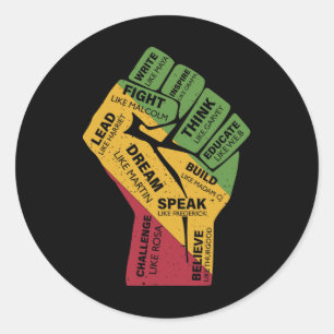 Black History Pride Dream Like Martin The Juneteen Classic Round Sticker