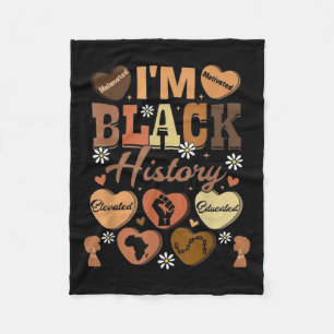 Black History Pride Melanin Black Cowgirl Afro Ame Fleece Blanket