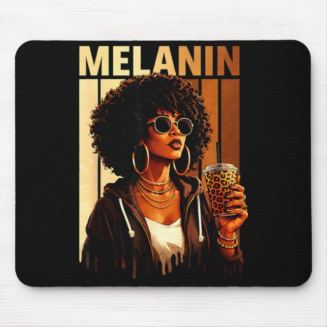Black history pride queen blessed afrocentric mouse pad (Front)