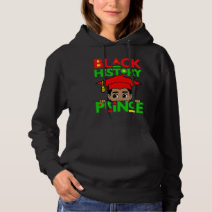 Black History Prince Melanin Boy Son Bruh Brown Sk Hoodie
