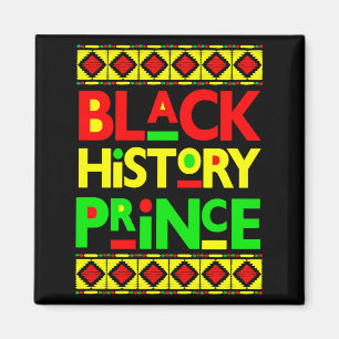 Black History Prince Melanin Boy Son Bruh Brown Sk Magnet