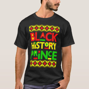 Black History Prince Melanin Boy Son Bruh Brown Sk T-Shirt