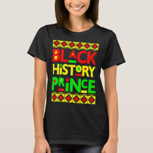 Black History Prince Melanin Boy Son Bruh Brown Sk T-Shirt