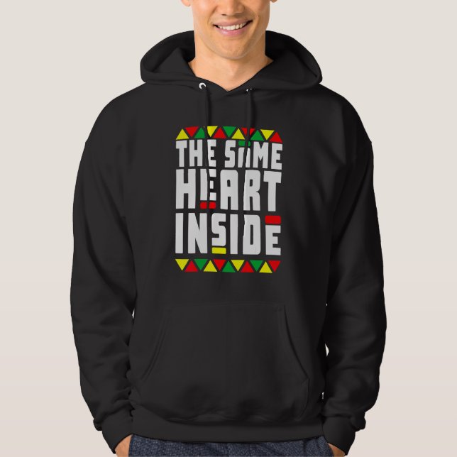 Black History Pyjamas The Same Heart Inside Black  Hoodie (Front)