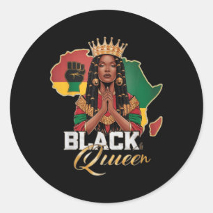 Black History Queen Black History Month Women Afri Classic Round Sticker