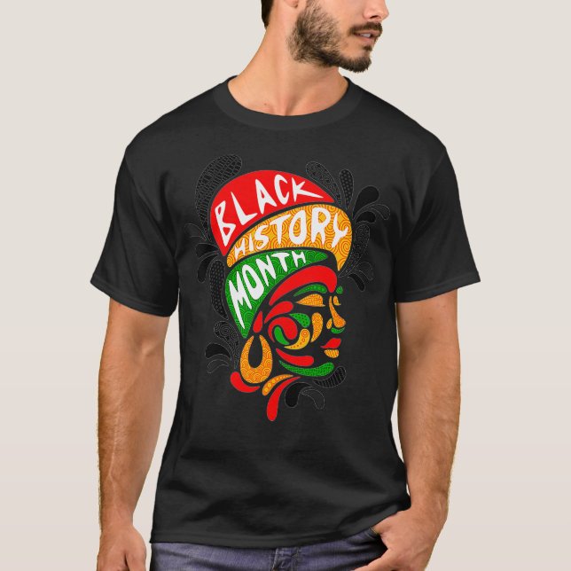 BLACK HISTORY QUEEN Melanin African American Histo T-Shirt (Front)