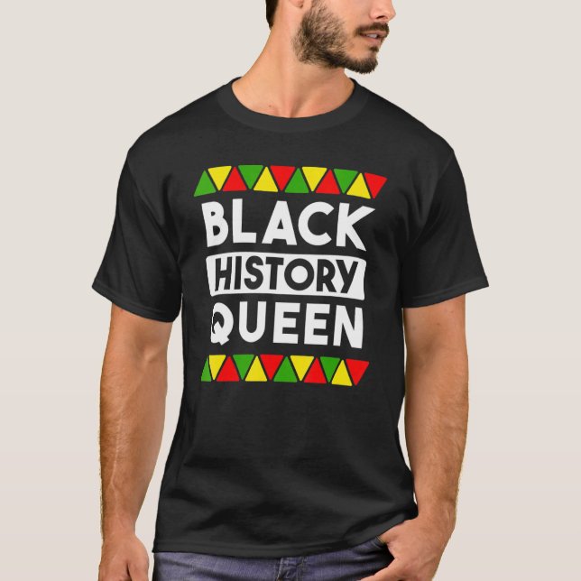 Black History Queen Social Justice African Black P T-Shirt (Front)