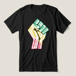 Black History raised fist symbol Tri-Blend Shirt