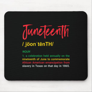 Black History Retro Juneteenth Definition Free Ish Mouse Pad