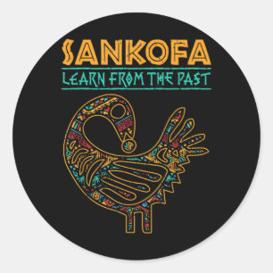 Black History Sankofa African Bird Junenth Classic Round Sticker