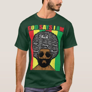 black history shirts for boys GOD SAYS I AM tshirt
