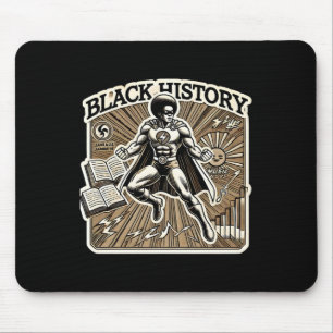 Black History Superhero Sticker Mouse Pad