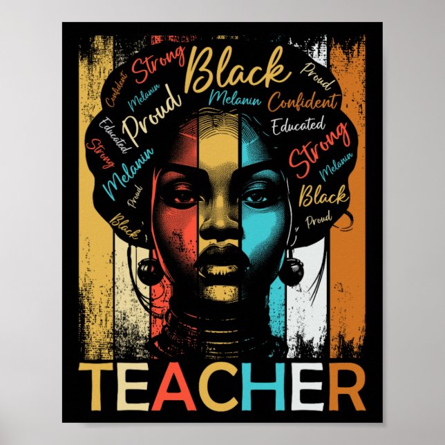 Black History Teacher African American Women Dashi Poster (Front)