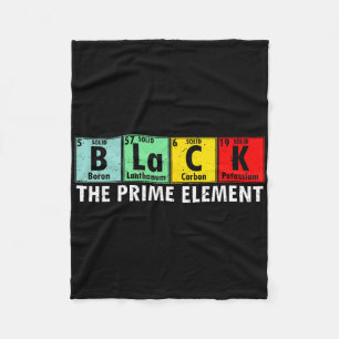 Black History The Prime Element Periodic Table Men Fleece Blanket