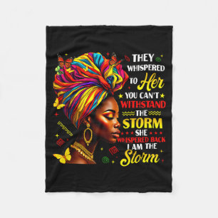 Black History They Whispered To Her Melanin Queen Fleece Blanket