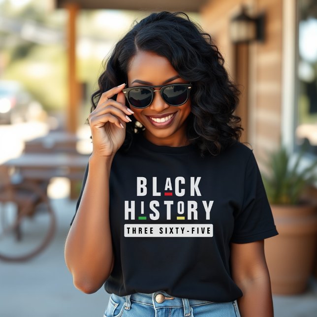 Black History Three Sixty-Five Retro 90s Colourful T-Shirt (Creator Uploaded)