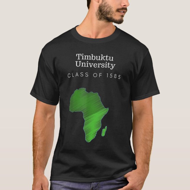 Black History Timbuktu University T-Shirt (Front)