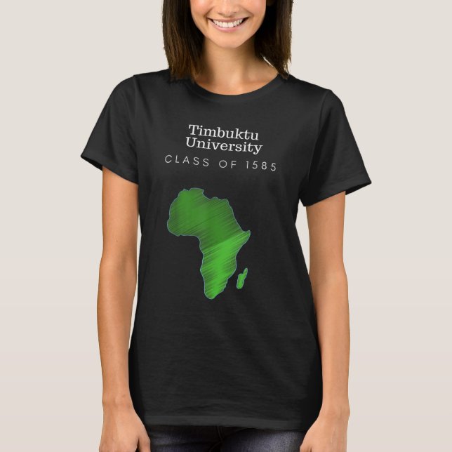 Black History Timbuktu University T-Shirt (Front)
