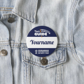 Black History Tour Guide Name Button
