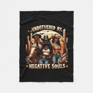 Black History Unbothered By Negative Souls Black C Fleece Blanket