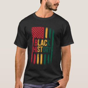 Black History US Flag African American Patriot Men T-Shirt